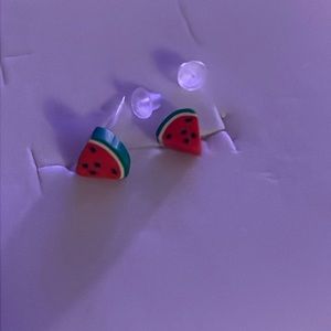 Tiny watermelon earrings